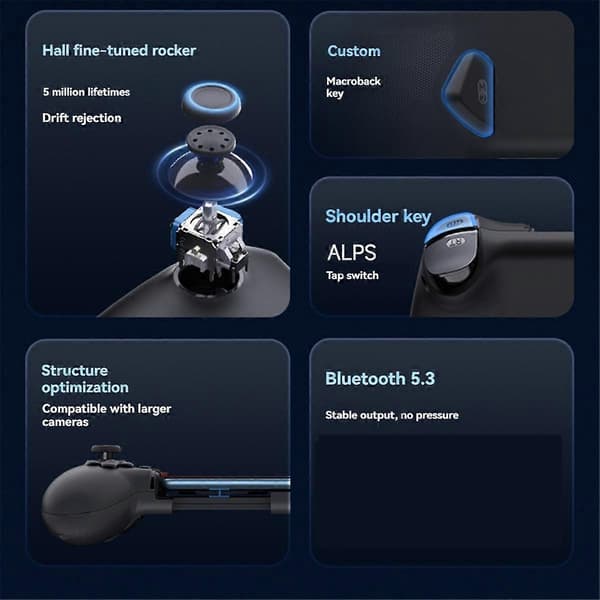 M15 Bluetooth Controller til Android, , Cloud Gaming, , Mekanisk Hall Telefon Controller