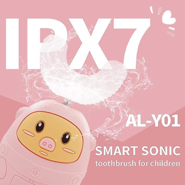 U-sd:n sähköinen hammasharja (2-8 vanhaa), Ipx7, 3-vaihteinen puhdistustila ()