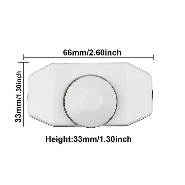 LED-dimmer, 3-100 Watt Rotationsdimmer för att Dimma LED-lampor, På/Av, 220-240V, Bakkantdimmer, CE-certifierad, Transformatorer med Halogenlampor, Vit, Utan N