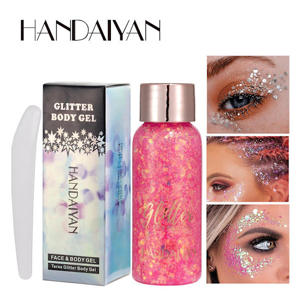 8 stk Flash Eye Shadow Sequins Gel Mermaid Scale Ansikt Kropp Melk Scene Nattklubb Sminke 8 Farger
