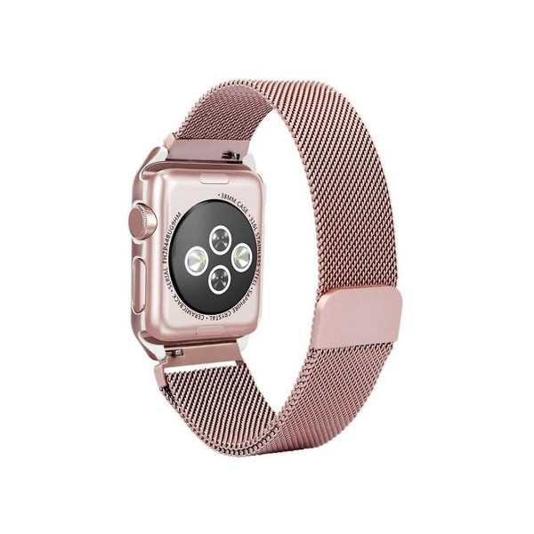 Milanolainen rannekoru magneettilukolla Apple Watch Se -kellolle (2022) - 40 mm Gift4me Pinkki