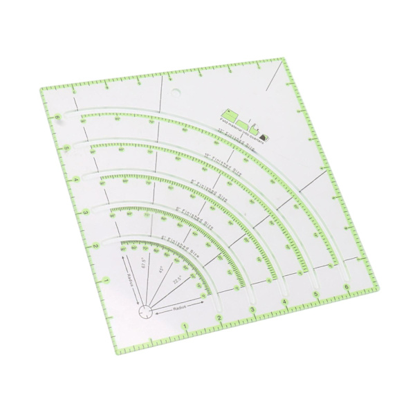 Akryl Quilting Ruler 8 Tommer Klar Multifunksjonell Buer Vifter Sirkel Kutter for Patchwork Sy Håndverk Verktøy