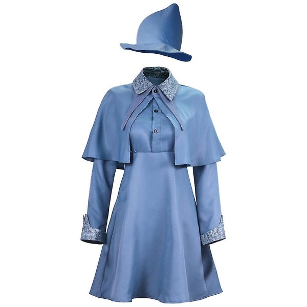 Troldmand Skole Heks Fleur Isabelle Delacour Cosplay Kostume Beauxbaton Magic Kvinder Skoleuniform Hat Kjole Suit Halloween Høj kvalitet