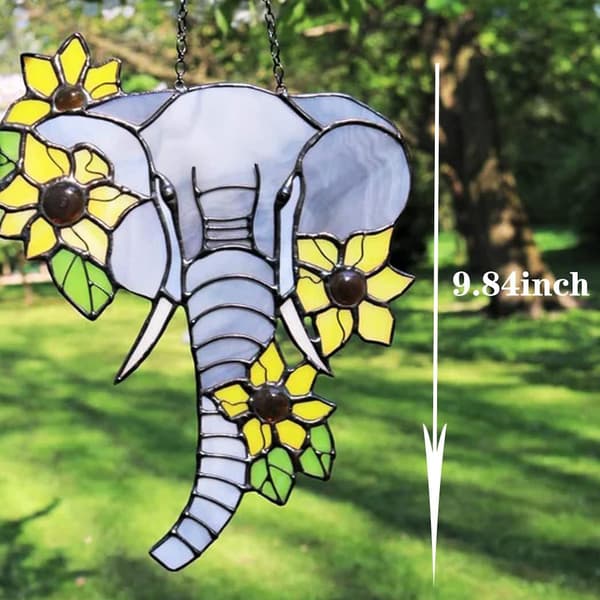 Solros Elefant Väggdekoration