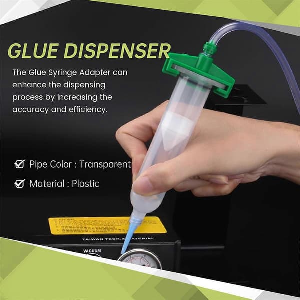 30CC-50CC Plast transparent Luftslang Limdispenser Sprutadapter