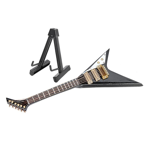 Mini Elektrisk Gitarrmodell 14cm - Musikinstrumentssamling Present Ornament