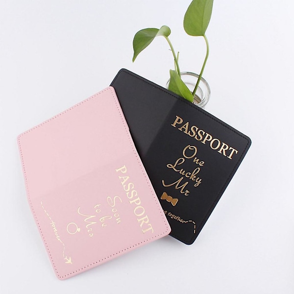 Brudepar Bryllup Bryllupsrejse Pas Cover Holder Etui Organizer Kort Rejsebeskytter Organizer