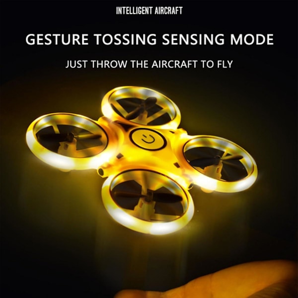 Gestkontrolldrönare, 360 Flips Gestkontrolldrönare Rc Quadcopter Flygplan Hand Sensor Drönare Med Smart Watch Kontrollerad Present Till Barn