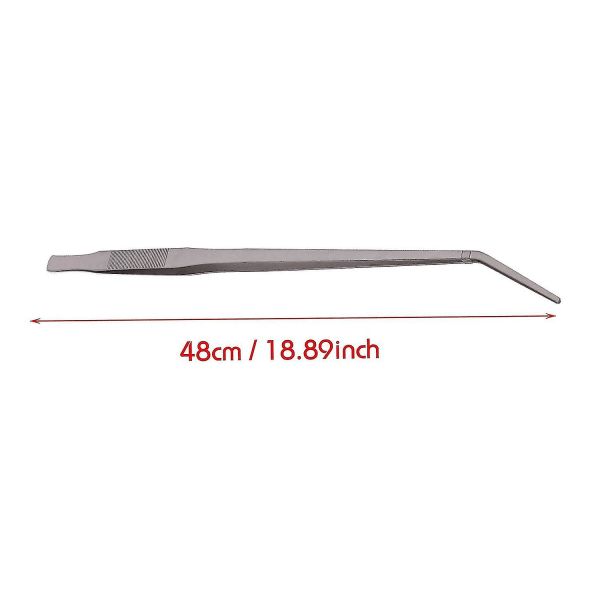 18,9" ekstra lang pincet i rustfrit stål med lige spids