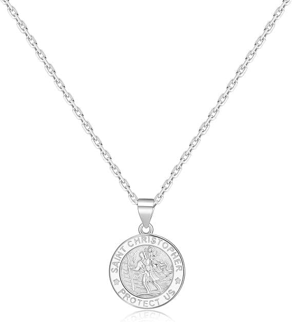 Sølv St. Christopher Halskjede