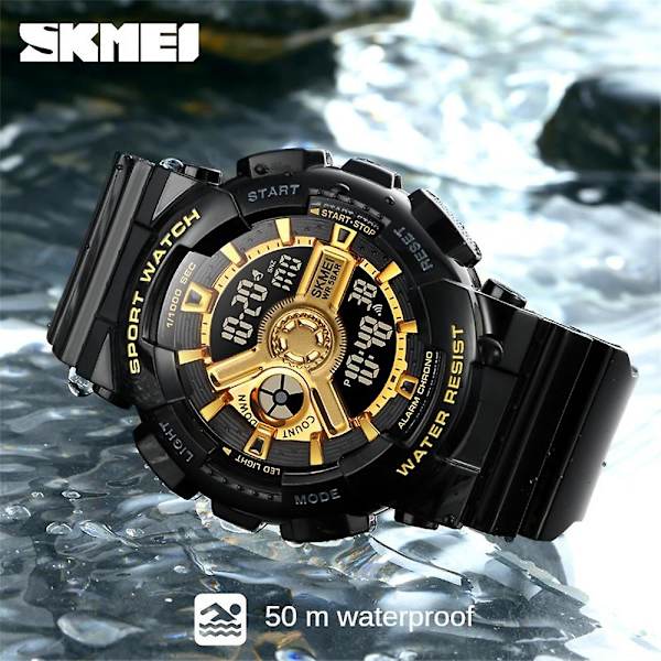 Mode Militär Herr Sport Digital Kvarts Analog Vattentät Armbandsur