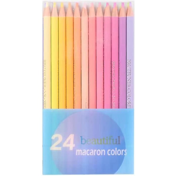 24 pastellpennor, konstnärens neonpennor, pastellpennor för att rita, skissa och måla böcker