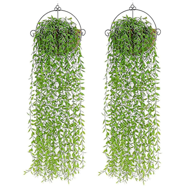 2 stk kunstige hengeplanter kunstige planter falske planter