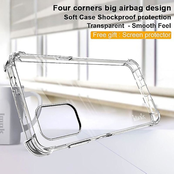 Imak Airbag Fallskyddande Skal för Nokia G11/g21, Repskyddande Slitstarkt Transparent Mjukt TPU-Telefonfodral med Skärmskydd