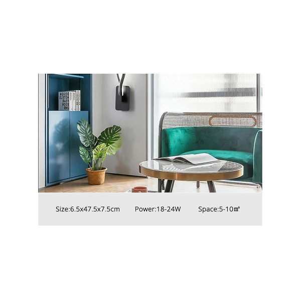 Moderne Minimalistisk Vægslampe til Stue, Soveværelse, Natbord, Indendørs Sort Lampe, Gangbelysning, Dekoration