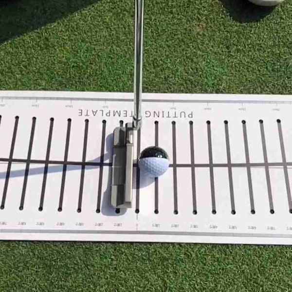 Golf Putter Putting Matte Trener Innendørs Putting Green Pad Utstyr Golf Slå Måling Linje Trening