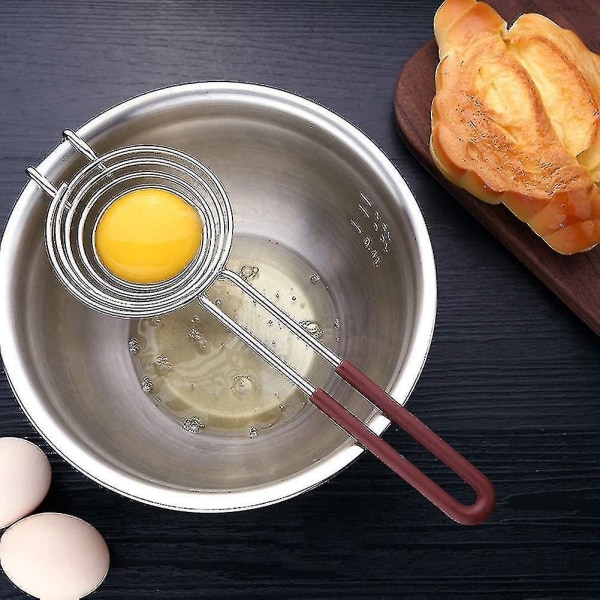 Æggeskiller, praktisk æggehvide si-separator Køkken Æggeskiller i rustfrit stål (1 stk)