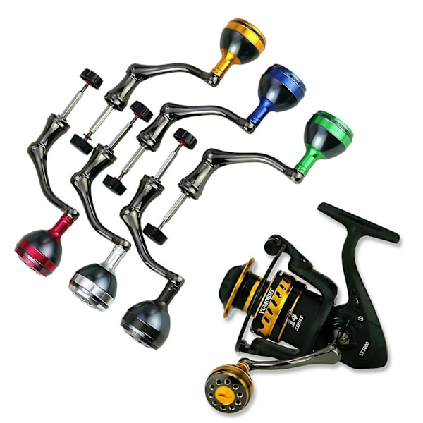 Sammenleggbar helmetall vippearm Power Knob Håndtak for Spinning Fiskehjul Ny