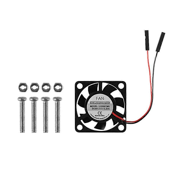 4 stk. Børsteløs CPU Køleventilator Køleplade Køleradiator 3.3V 5V til Raspberry Pi4 Pi3 B+, Pi 3, Pi 2