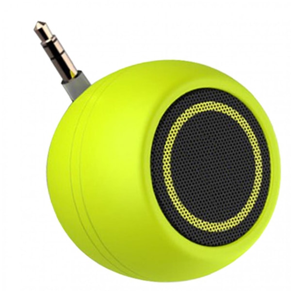 Mini højttaler 3,5 mm jack aux musik lydafspiller til mobiltelefon Grøn