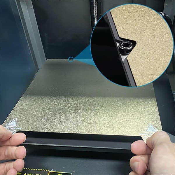 3D-printer PEI- og PEO-pladebyggeplade, opvarmet sengsplatformsmåtte til K1 Max/ 3 S1 Plus/ 3 V3 Plus