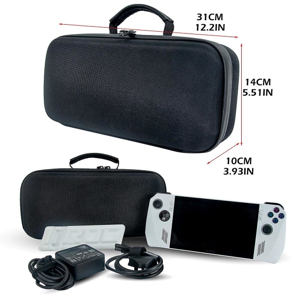 Udskiftning af hård bæretaske til Asus Rog Ally 7 tommer 120hz gaming håndholdt, Rog Ally håndholdt taske, rigelig plads