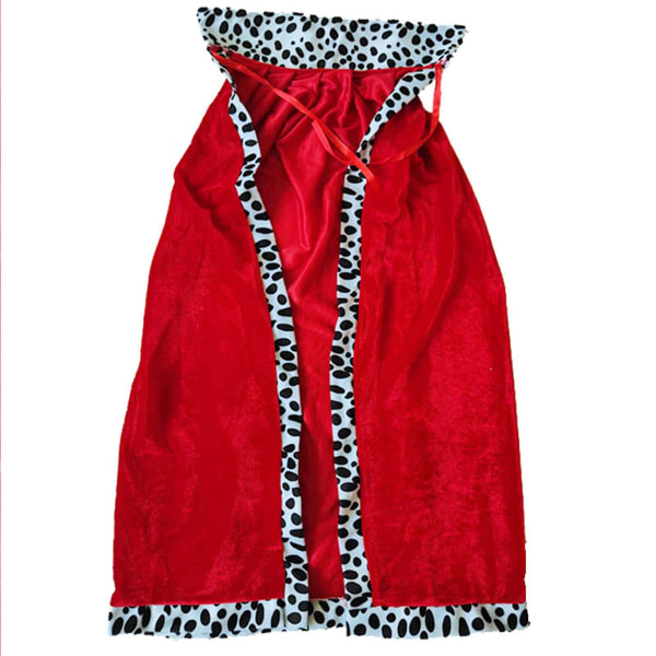 Barn eller voksen størrelse rød konge/dronning Robe Mardi Gras Cape kostymetilbehør