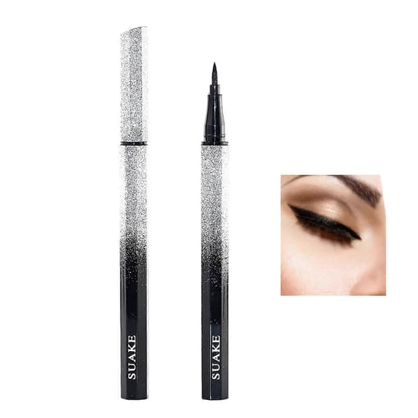 4D Starry Sky Eyeliner Vandtæt Flydende Make Up Sort Langtidsholdbar Tørring, U:K