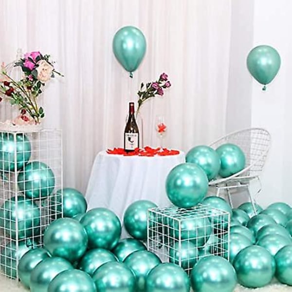 50 stk skinnende grønne balloner til fest latex balloner til fødselsdag bryllup baby shower