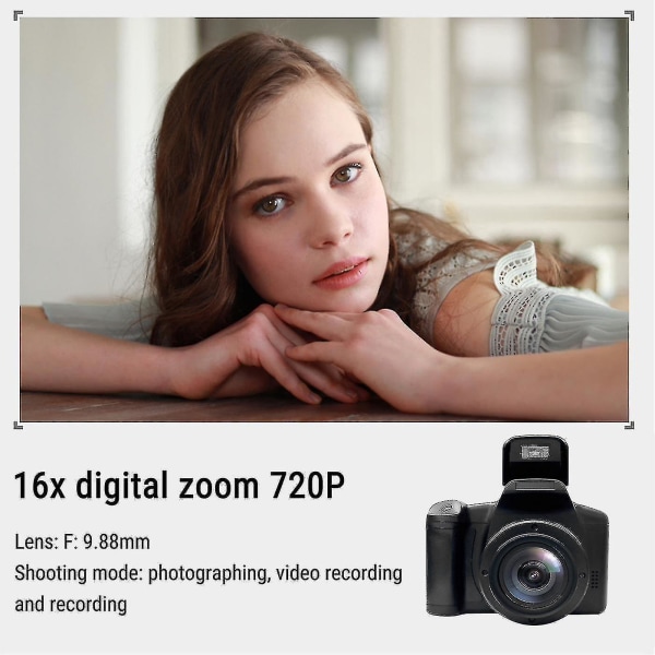 Digitalkamera 16 mp 2,4 tums LCD-skärm 16x digital 720p digitalkamera S-kamera för tonåringar Pojkar Flickor S
