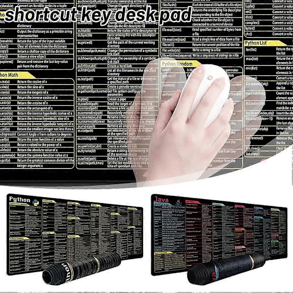 Python Programmering Musemåtte Stor Genveje Cheat Sheet Tastatur Musemåtte Skrivebord