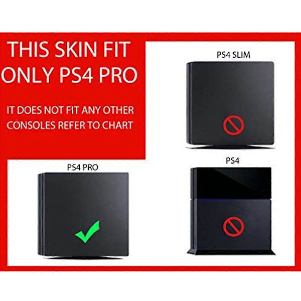 PS4 Pro gamepad konsoll vert full body farge klistremerker, lyse klistremerker, mote klistremerker