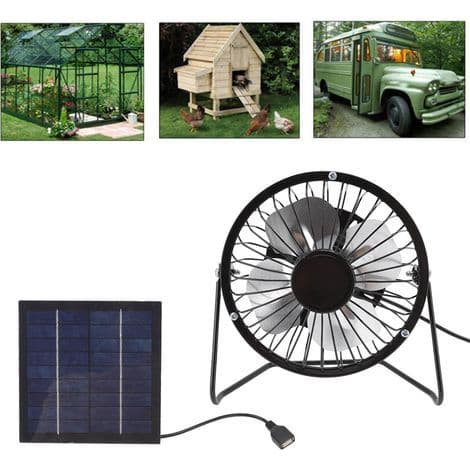 Fotovoltaisk solcellepanelmontering, ventilasjonssystem, mini bærbar USB kjølevifte 5v 2.5w