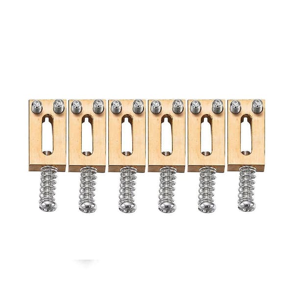 6 Sæt Bro Saddel Til Solid Messing Elektrisk Guitar Bro Bro Kode Streng Træk Streng Kode Stri