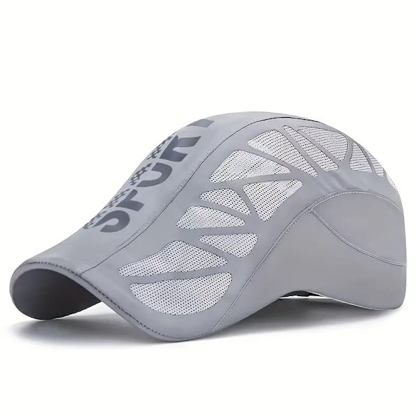 1 stk. Sportsbogstav Print Hurtigtørrende Hat, Åndbar Net Mesh Baseball Cap, Til Golf, Cykling, Solbeskyttelse, Komfortabel