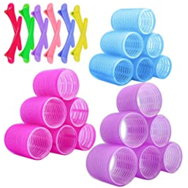 Light purple 6.0+4.5 rose red+3.6 blue)*6 sets+12 plastic clips in random colors