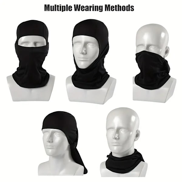 Fugtabsorberende Camouflage Balaclava Hue til Udendørs Sport, Vandreture og Cykling - Solbeskyttelse og Behagelig Hovedbeklædning