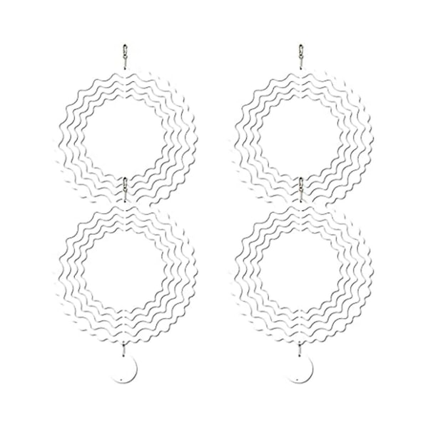 4-pack 10-tums Sublimation Wind Spinner Blanks, 3d Metal Wind Spinners, dubbelsidiga hängande Yards Ga