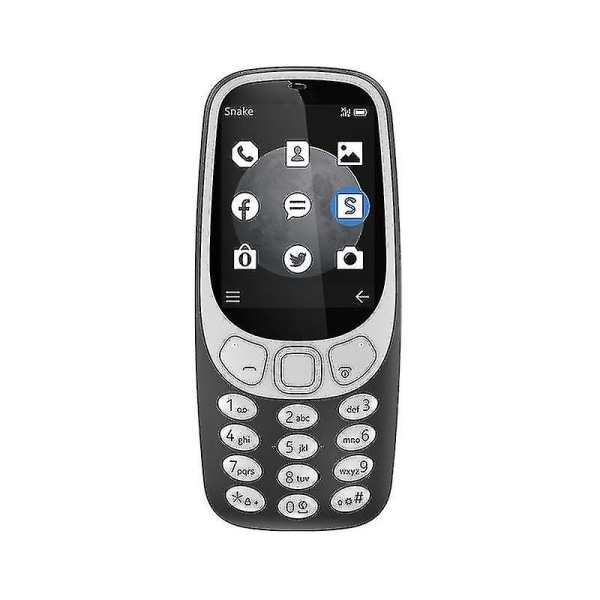 3310 Mobiltelefon Dual Sim, 2,4 tommers fargeskjerm