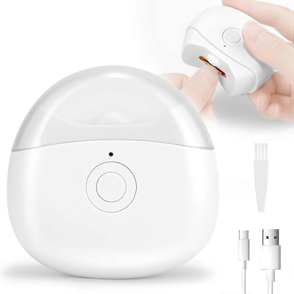 Elektrisk mini nagelklippare med ljus och justerbara hastigheter för precisionsklippning.