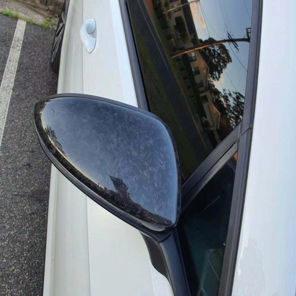 Bil Carbon Mönster Side Wing Mirror Cover For Golf 7 Mk7 7.5 Gtd R Gte Vii Cap E-golf Sportsvan 201