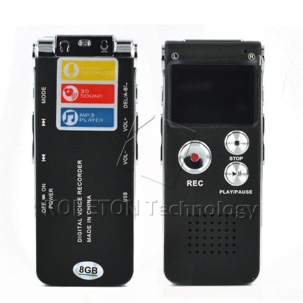 Professionell 32gb mini digital portabel stereobandspelare för mp3-spelare | Digital bandspelare (svart)