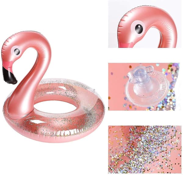 2-pack Uppblåsbar Pool Float Dryckeshållare Set Elegant Vinyl Flytande Pool