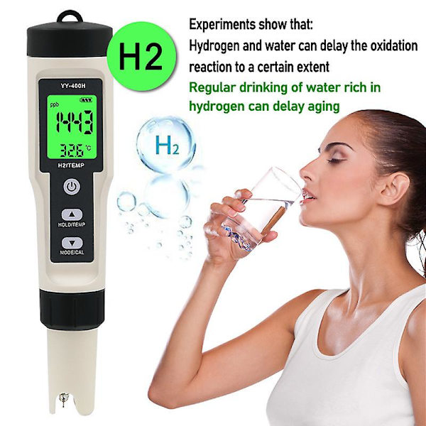 4-i-1 pH-mätare, Digital Vattenkvalitetsmätare för Testning av pH/TDS/EC/Temperatur Hög Noggrannhet, Test för Dricksvatten, Hem, Simbassäng