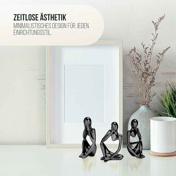 Skulptur Tenker-statuesett, harpiksstatue, kunstnerisk dekorasjon, klassisk design, elegant stykke