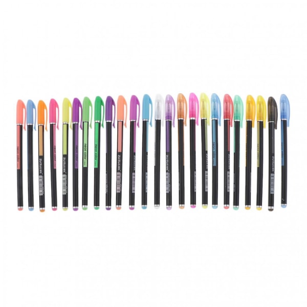 Glitter Neon Color Gel Penner Markers Fluorescent Luminous Pen 36 farger