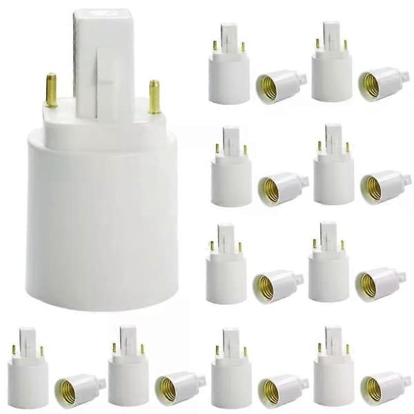 1/3/5/10 STK G24 til E27 Adapter Lyspæresokkeladapter til Skrupæreholder Omformer Hvite Lampebaser 1PCS