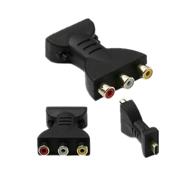 4K HDMI Han til 3 RCA Hun Composite AV Audio Video Adapter Konverter til TV