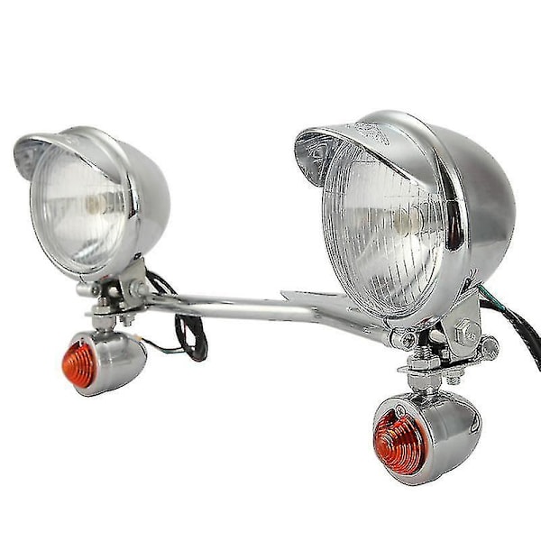 12V Universaali Moottoripyörän Etuvalo Ohitussumuvalo Etuvilkku Lamppu Kiinnikepidike Hondalle/Yamaha/Kawasaki Moottoripyörälle Polvi- ja säärisuojat