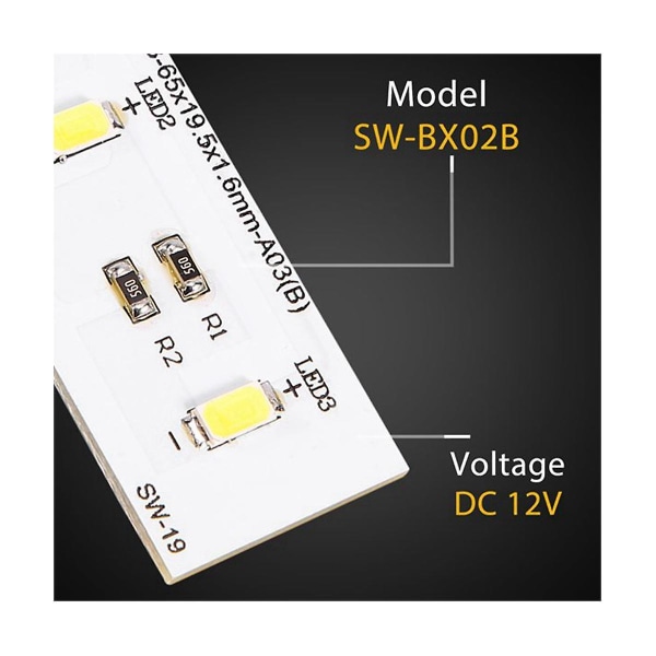 2kpl SW-BX02B jääkaapin vaihto-LED-valolevy ZBE2350HCA valopalkki SW-BX02B